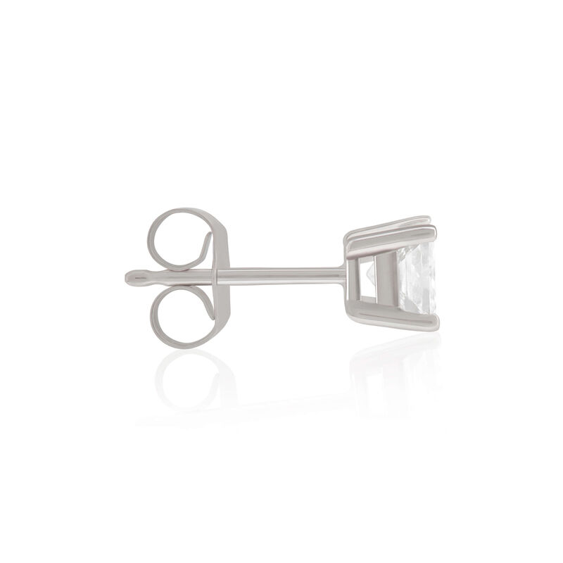 Princess Cut Diamond Solitaire Stud Earrings 14K, 3/4 ctw. image number 1