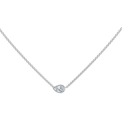 De Beers Forevermark Tribute™ Pear Diamond Necklace 18K