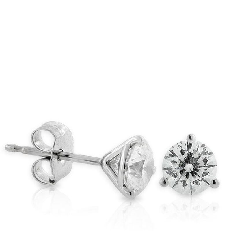 Ben Bridge Signature Diamond Studs, 18k White Gold image number 0