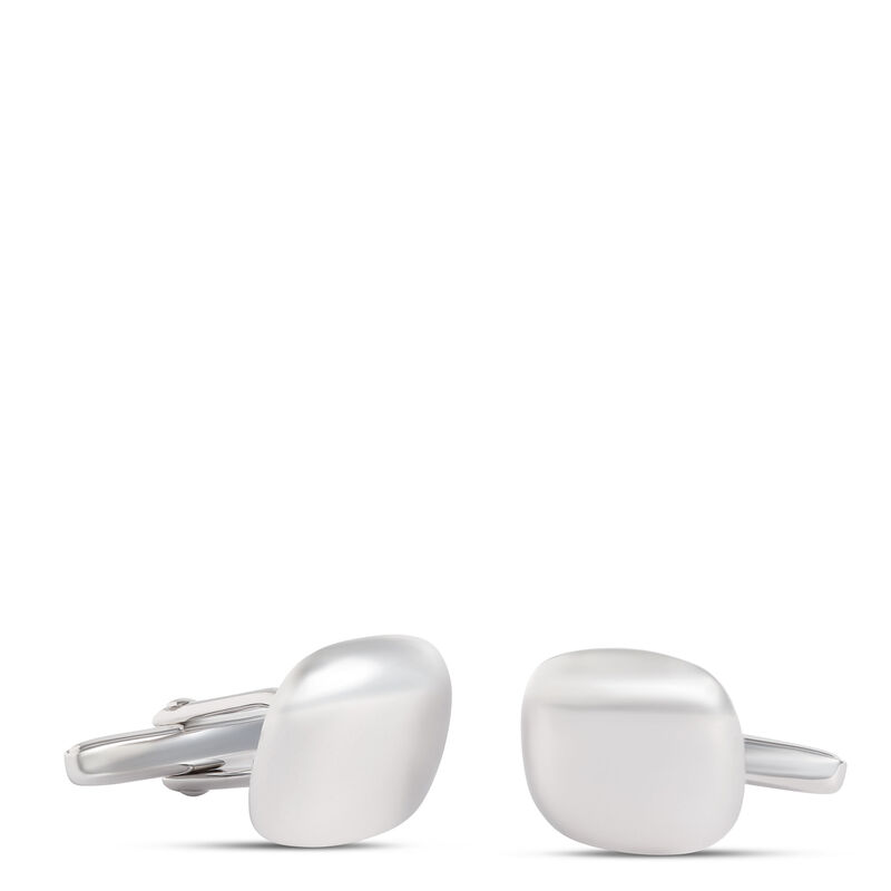 Cushion Shaped Cufflinks, Sterling Silver image number 0