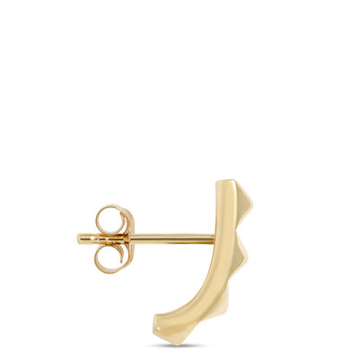 Toscano Three-Row Pyramid Hoops, 14K Yellow Gold