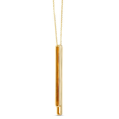 Toscano Double Bar Gold Necklace, 14K Yellow Gold