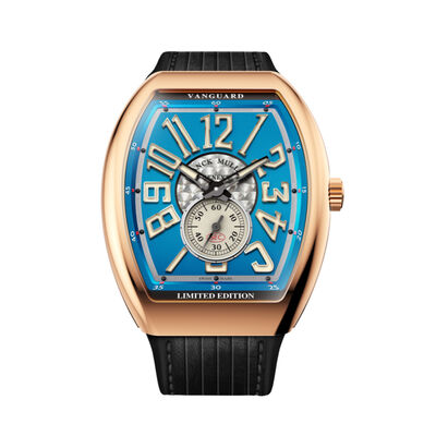 Franck Muller Vanguard Slim Colorado Grand Blue Dial Watch, 41mm x 50mm