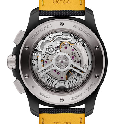 Breitling Avenger B01 Chronograph Night Mission Yellow Dial Watch, 44mm