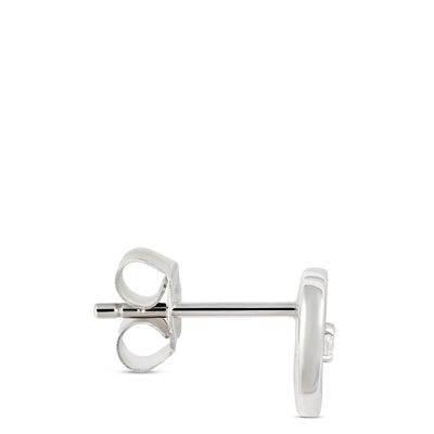 Ikuma Canadian Diamond Heart Shaped Studs, Sterling Silver