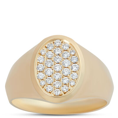 Diamond Cluster Ring, 14K Yellow Gold