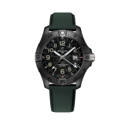 Breitling Avenger Automatic GMT Night Mission Black Dial Watch, 44 mm