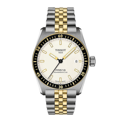 TISSOT PR516 Powermatic 80 White Dial Watch, 38mm