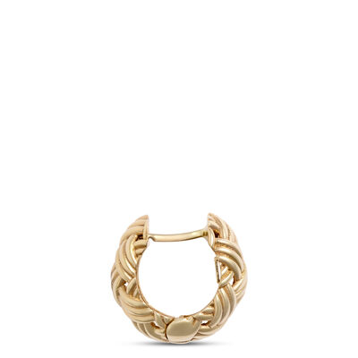 Toscano Basket Weave Hoops, 14K Yellow Gold