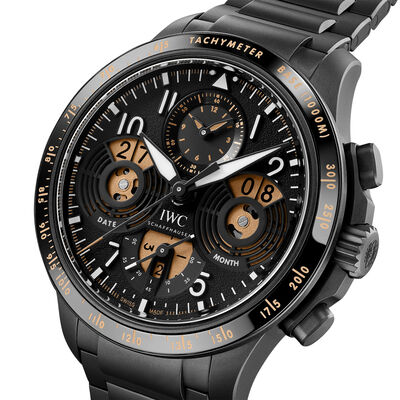 IWC Pilot’s Watch Performance Chronograph Perpetual Calendar Digital Date-Month Black Dial Watch, 43mm