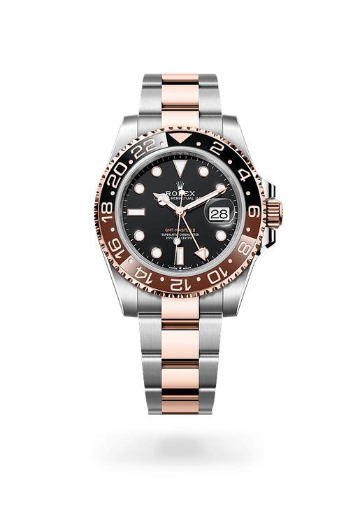 rolex gmt-master ii in everose rolesor - combination of oystersteel and everose gold, m126711chnr-0002 - ben bridge