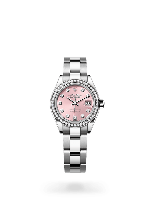 rolex lady-datejust in white rolesor - combination of oystersteel and white gold, m279384rbr-0004 - ben bridge